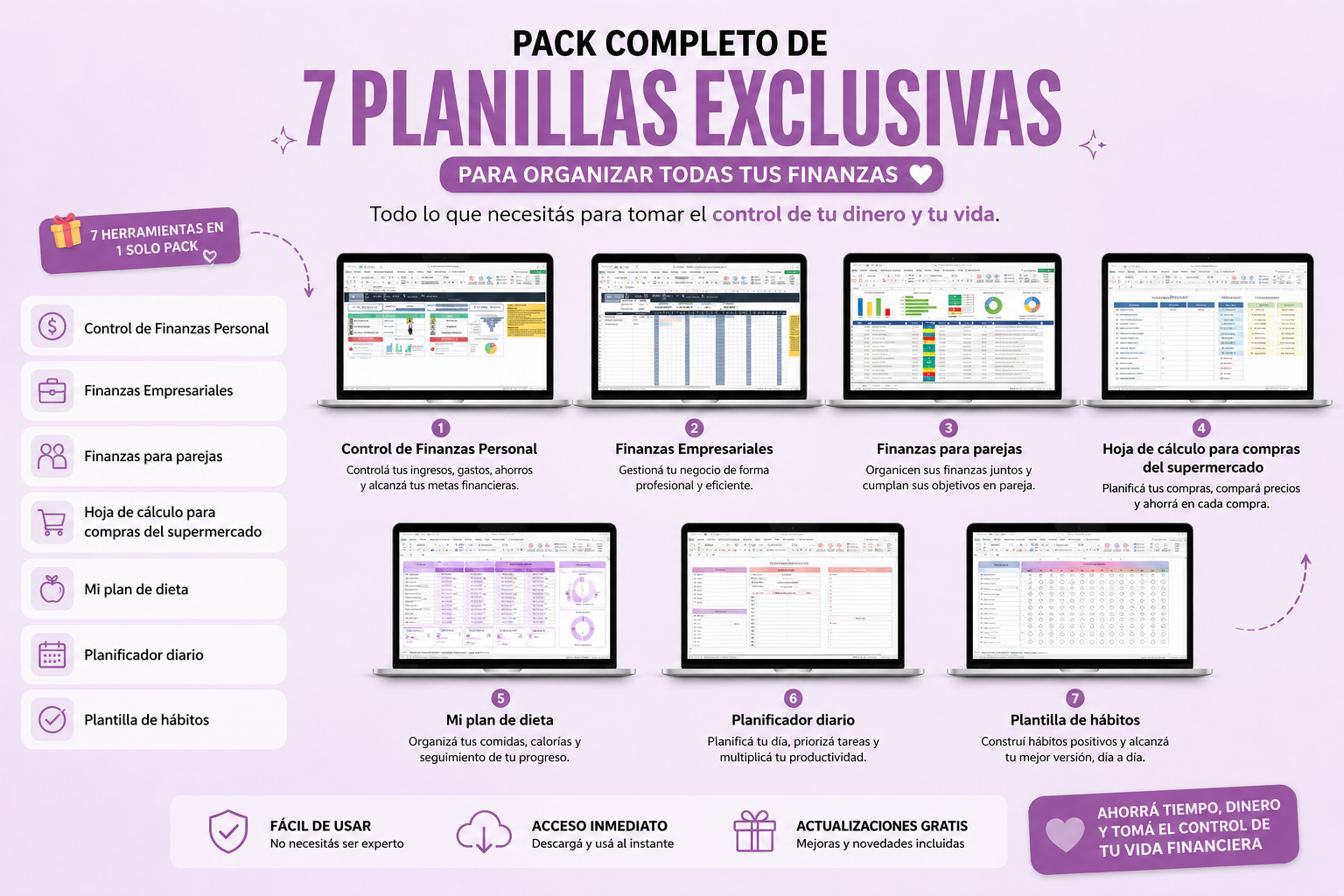 Pack completo de 7 plantillas exclusivas